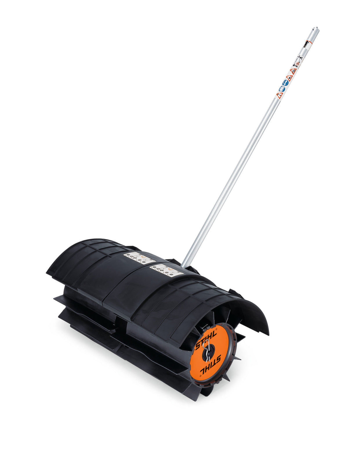 STIHL KW-KM PowerSweep attachment with heavy-duty rubber paddles