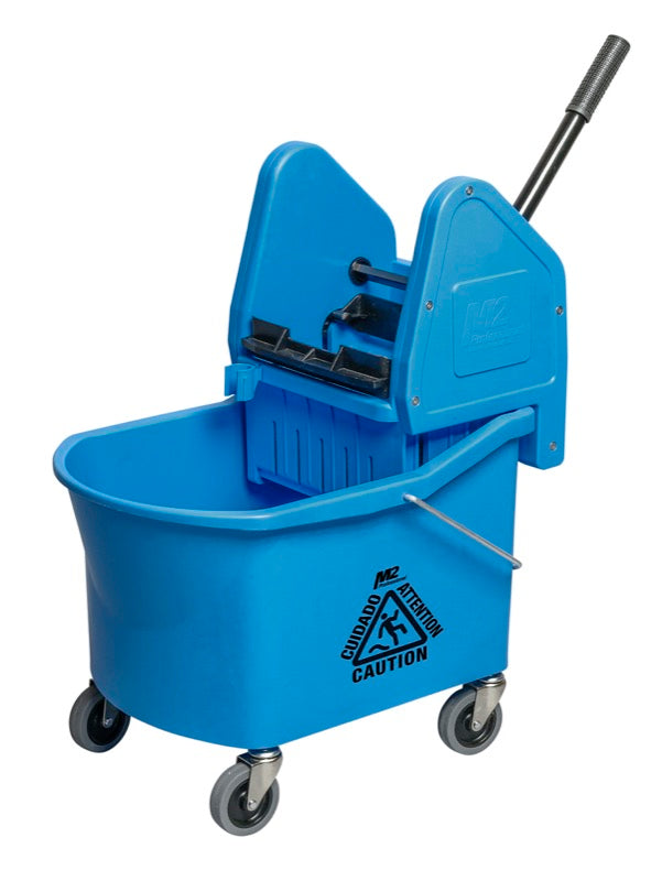 M2 blue 32 quart Grizzly down press mop bucket combo