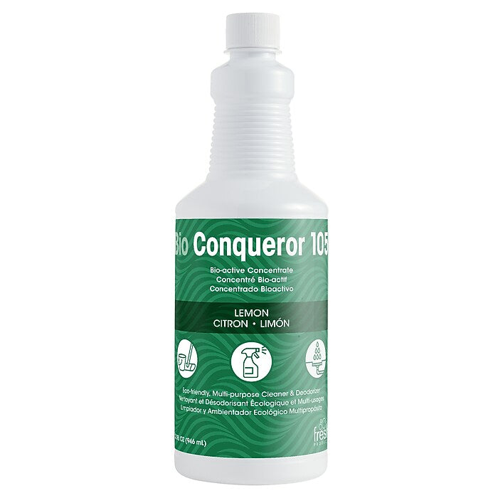Fresh Products Bio Conqueror 105 Cleaner & Deodorizer - Lemon, 32 oz