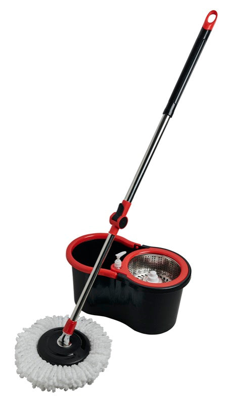 M2 360 degree EasySpin mop combo with bucket and microfiber mop heads