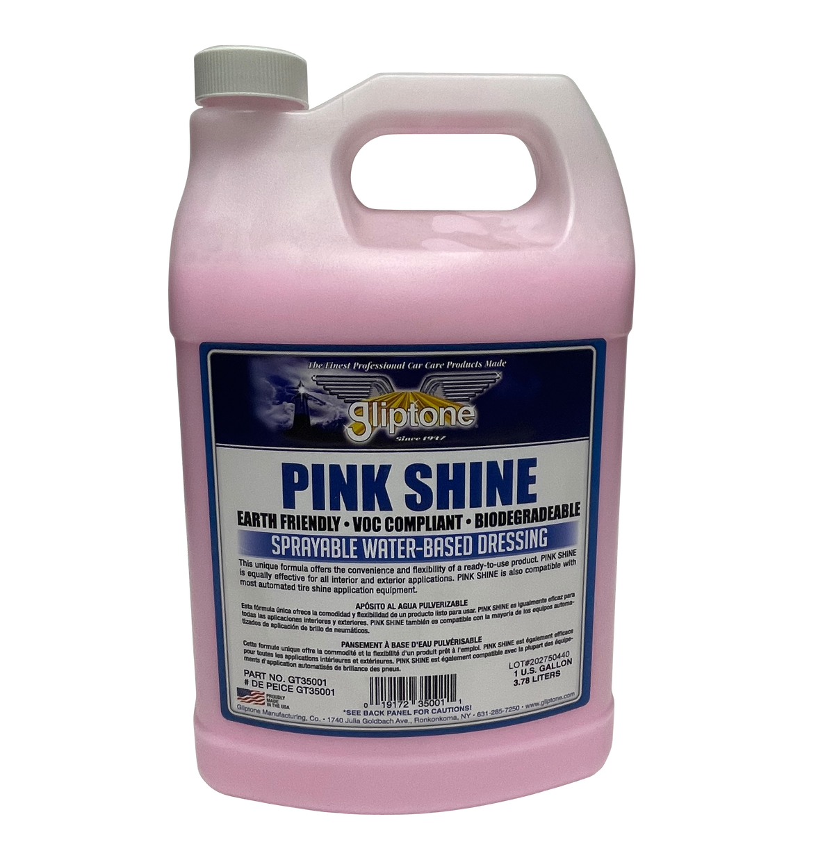 Gliptone Pink Shine sprayable water based dressing one gallon container