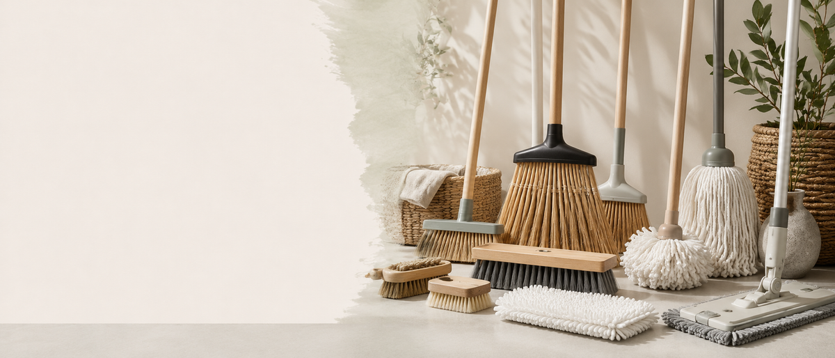 Brooms, Brushes & Mops