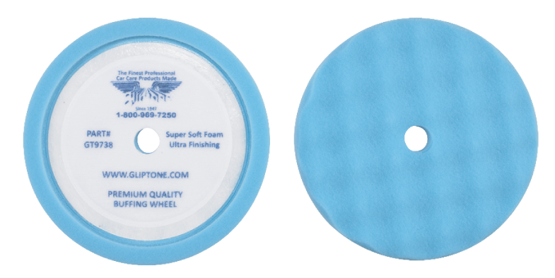 Gliptone blue waffle ultra soft final finishing foam pad GT9738