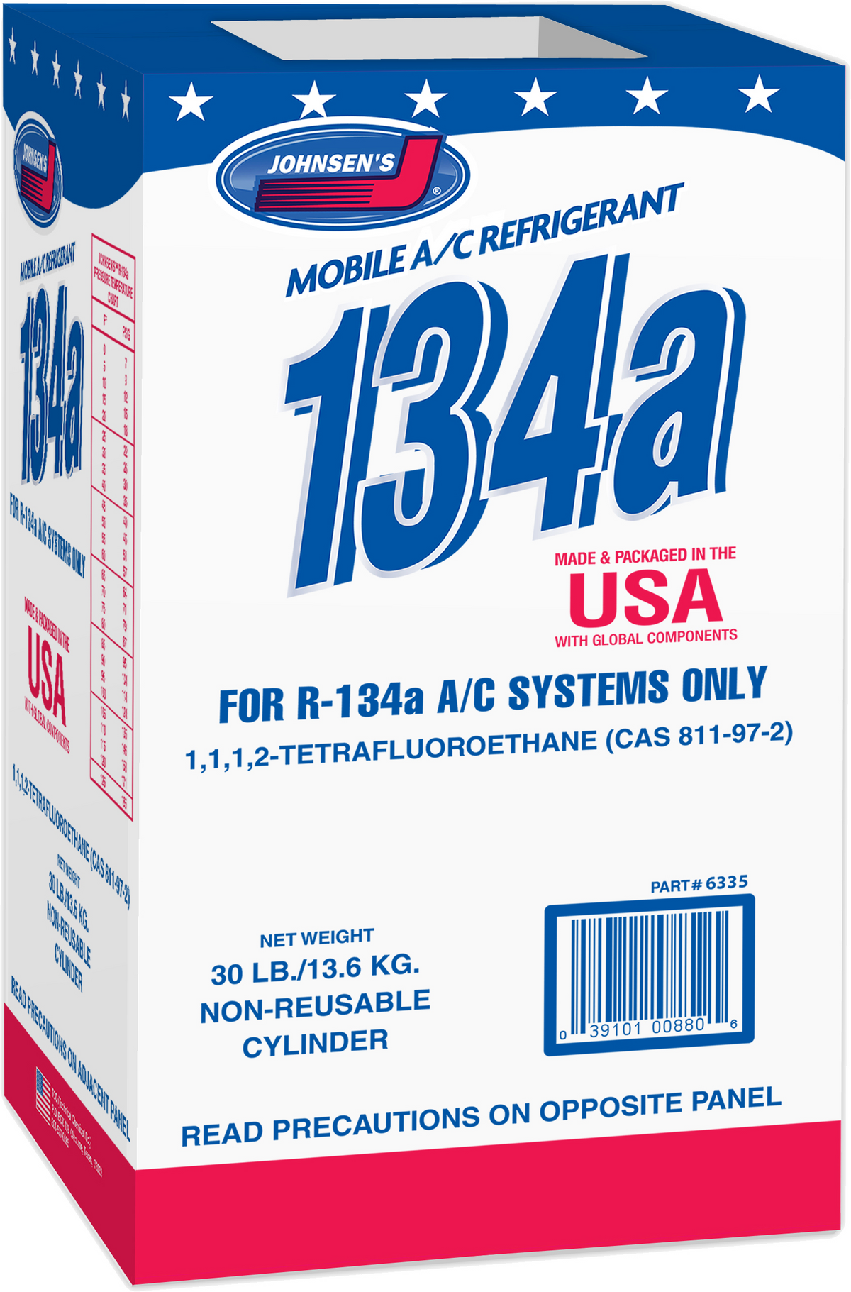 R-134a Refrigerant – 30 lb Cylinder, Made in USA