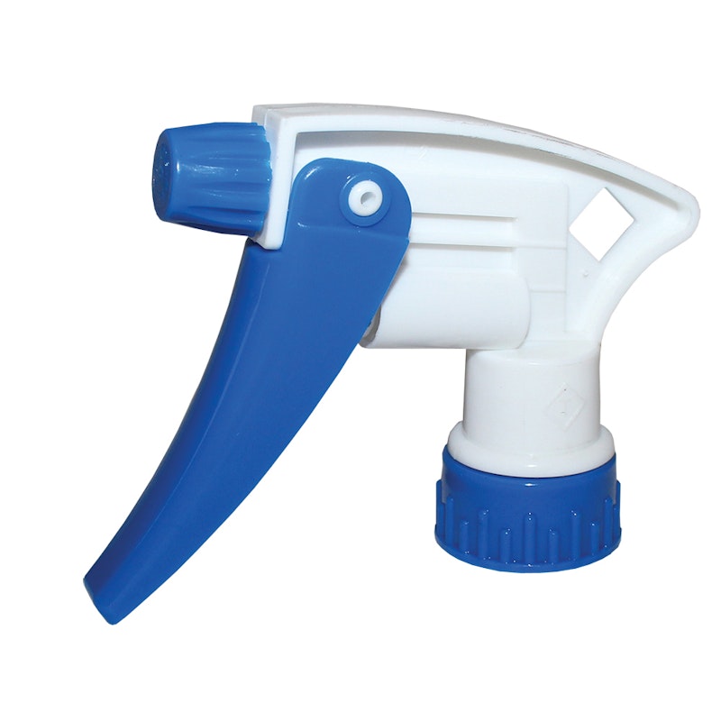 Tolco® Model 220™ Trigger Sprayer – White/Blue | 1.1 mL, 28/400, 8" Tube