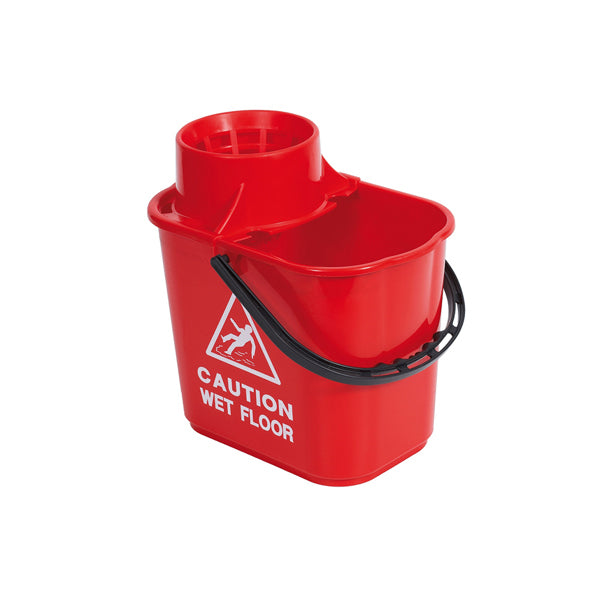 Recycled Professional Mop Bucket & Wringer – 15L, Red
