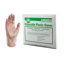 AMMEX® Clear Poly Disposable Gloves – Medium | 100-Count Sleeve