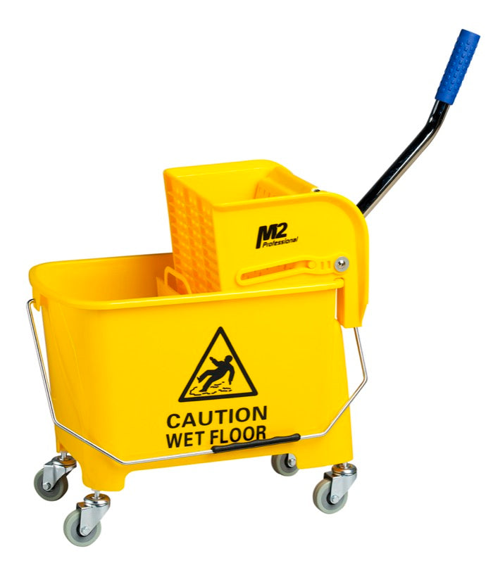 M2 Junior 21 quart yellow side press mop bucket combo
