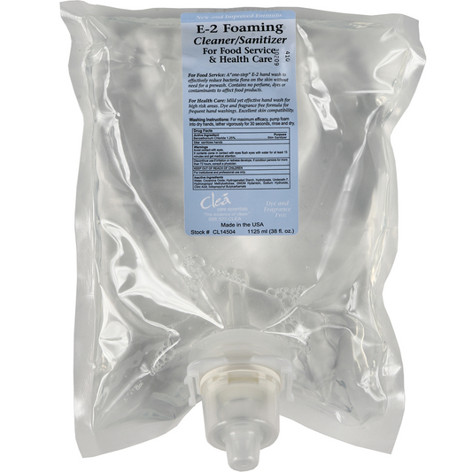Clea® E2 Food Handler Foaming Cleaner/Sanitizer – 1125 mL | 4/Case