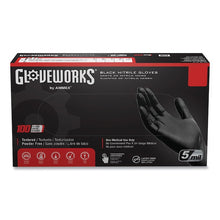 Gloveworks® Black Nitrile Disposable Gloves – Large | 5 mil, 100/Box