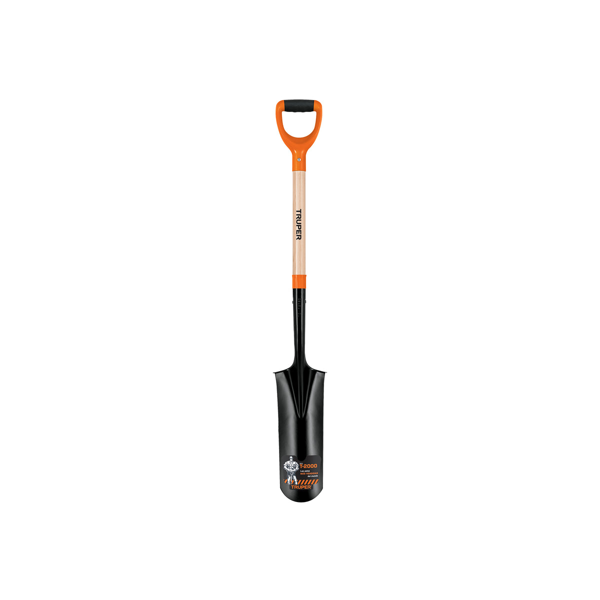Truper Pointed Spade Shovel with Comfort Grip