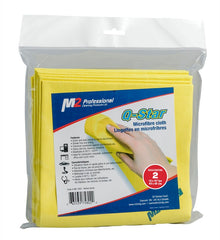 M2 Q-Star yellow non-woven microfiber cloth two pack