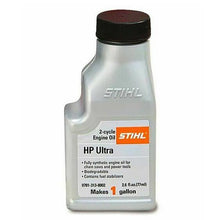 STIHL HP Ultra fully synthetic two-cycle engine oil 2.6 fluid ounce bottle for one gallon mix