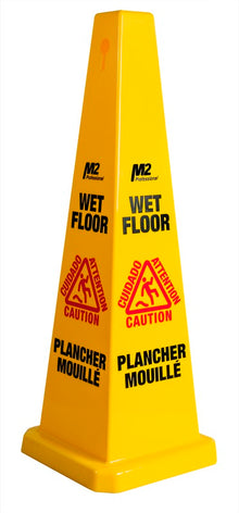M2 36-inch four-sided caution sign English Spanish