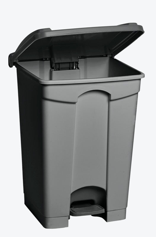 M2 18 gallon 68 litre grey step-on waste container