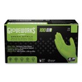 Gloveworks® Green Raised Diamond Texture Nitrile Gloves – X-Large | 8 mil, 100/Box