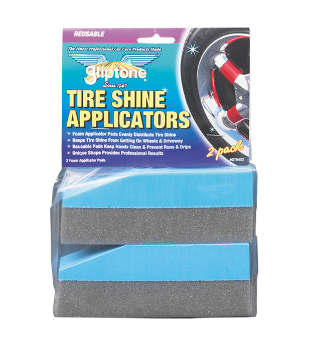 Gliptone reusable contoured tire shine foam applicators two pack