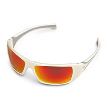 STIHL White Ice safety glasses with orange mirror lenses